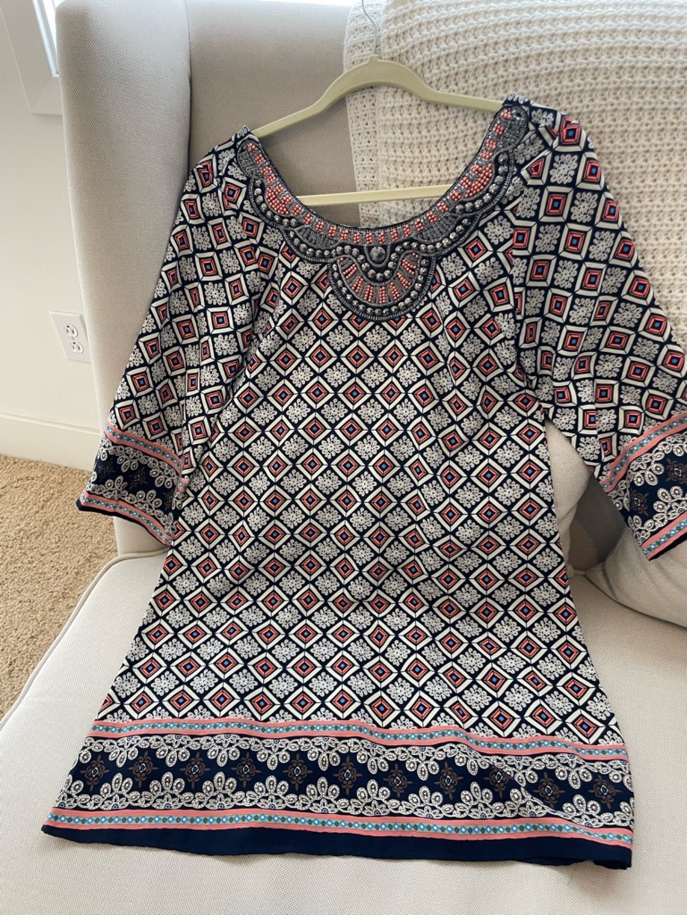 Harper Boho Shift Dress Size S